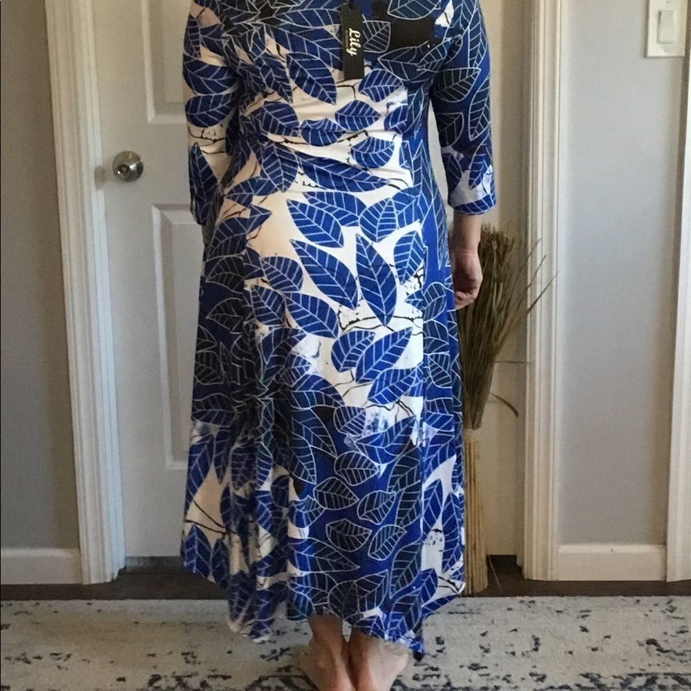 ASYMMETRIC HEM MIDI DRESS - Picture 5 of 10